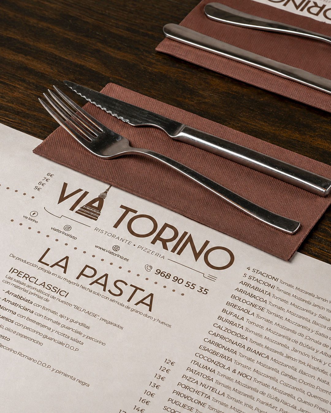 Ingredientes italianos de Vía Torino