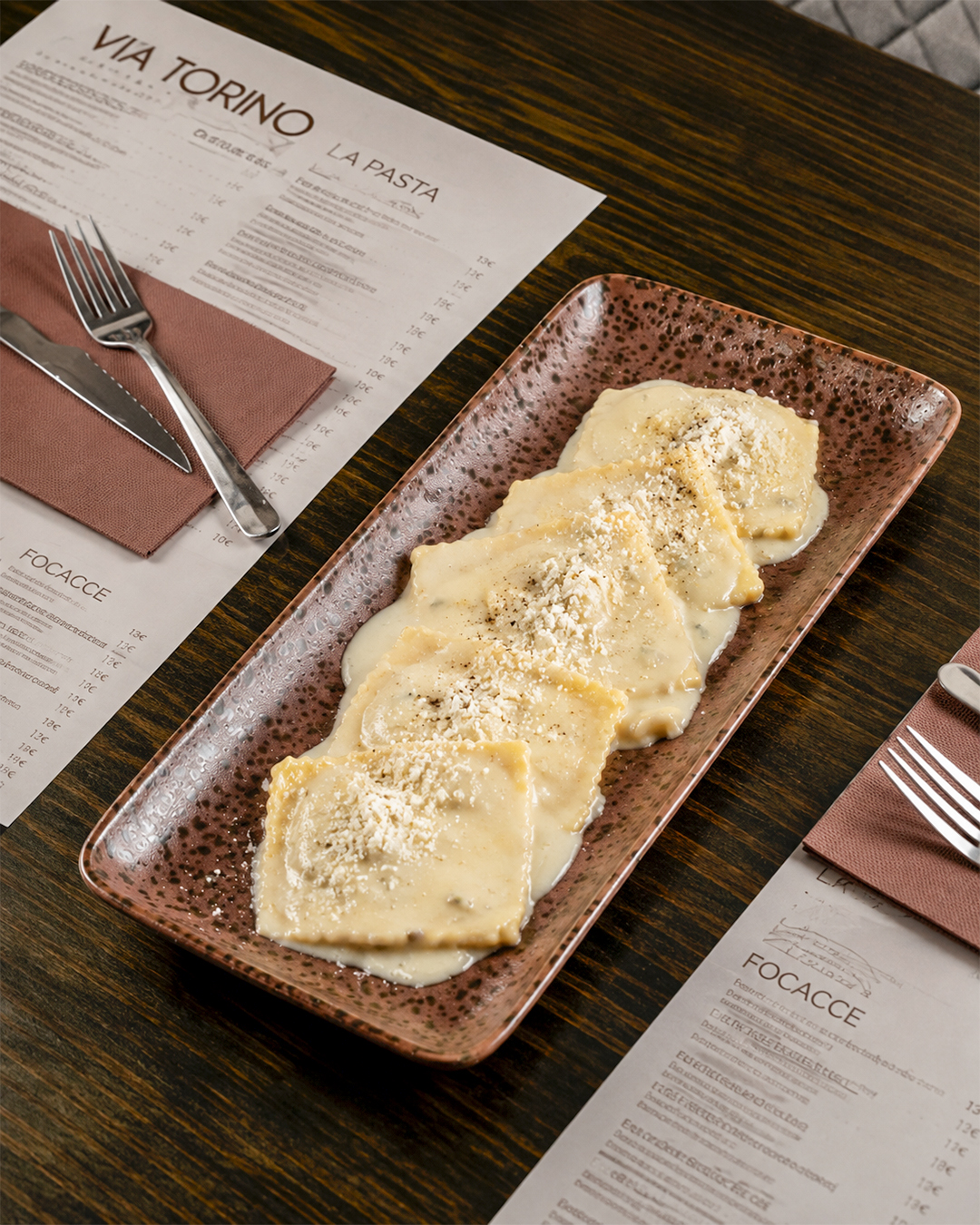 Plato italiano de Vía Torino
