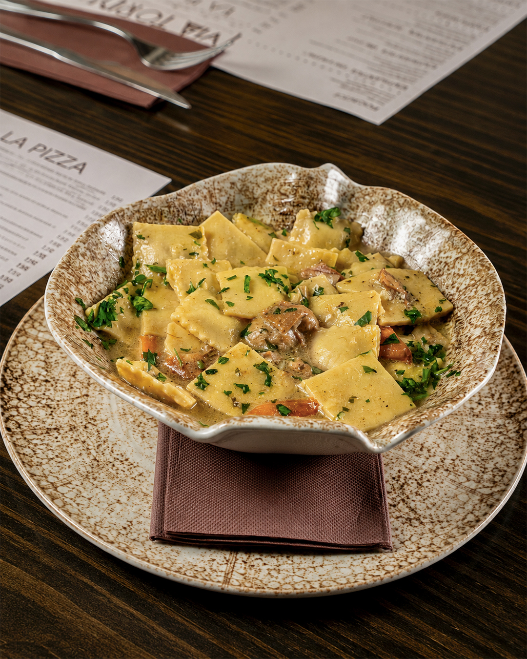 Plato de pasta fresca de Vía Torino